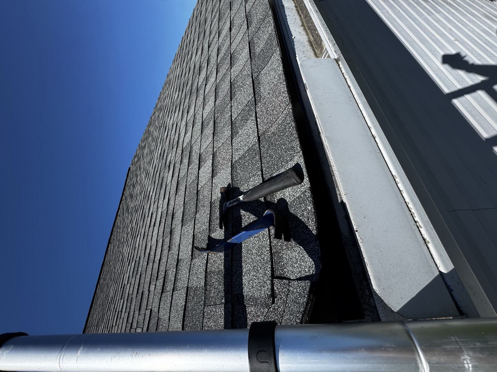 Shingle and bracket close-up